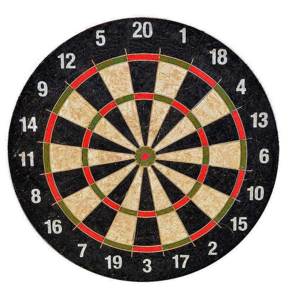 Brezilya Sisal Profesyonel Dart Seti (38 cm) + 6 Adet 18 gr Renkli Ok