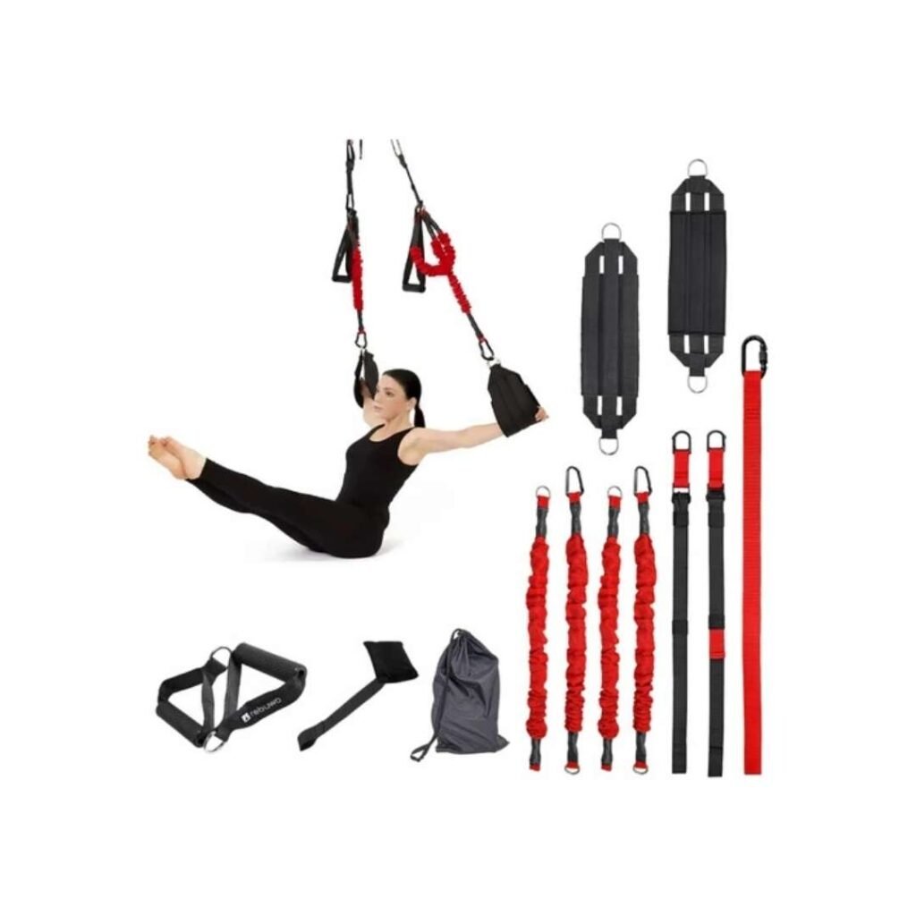 Rebuwo 4d Pro Exerciser Set Yoga Elastik Egzersiz Aleti