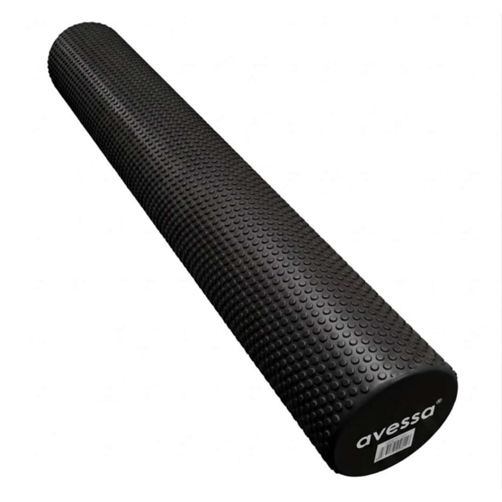 BLACK Masajlı Uzun Foam Roller – Siyah (90x15 cm)