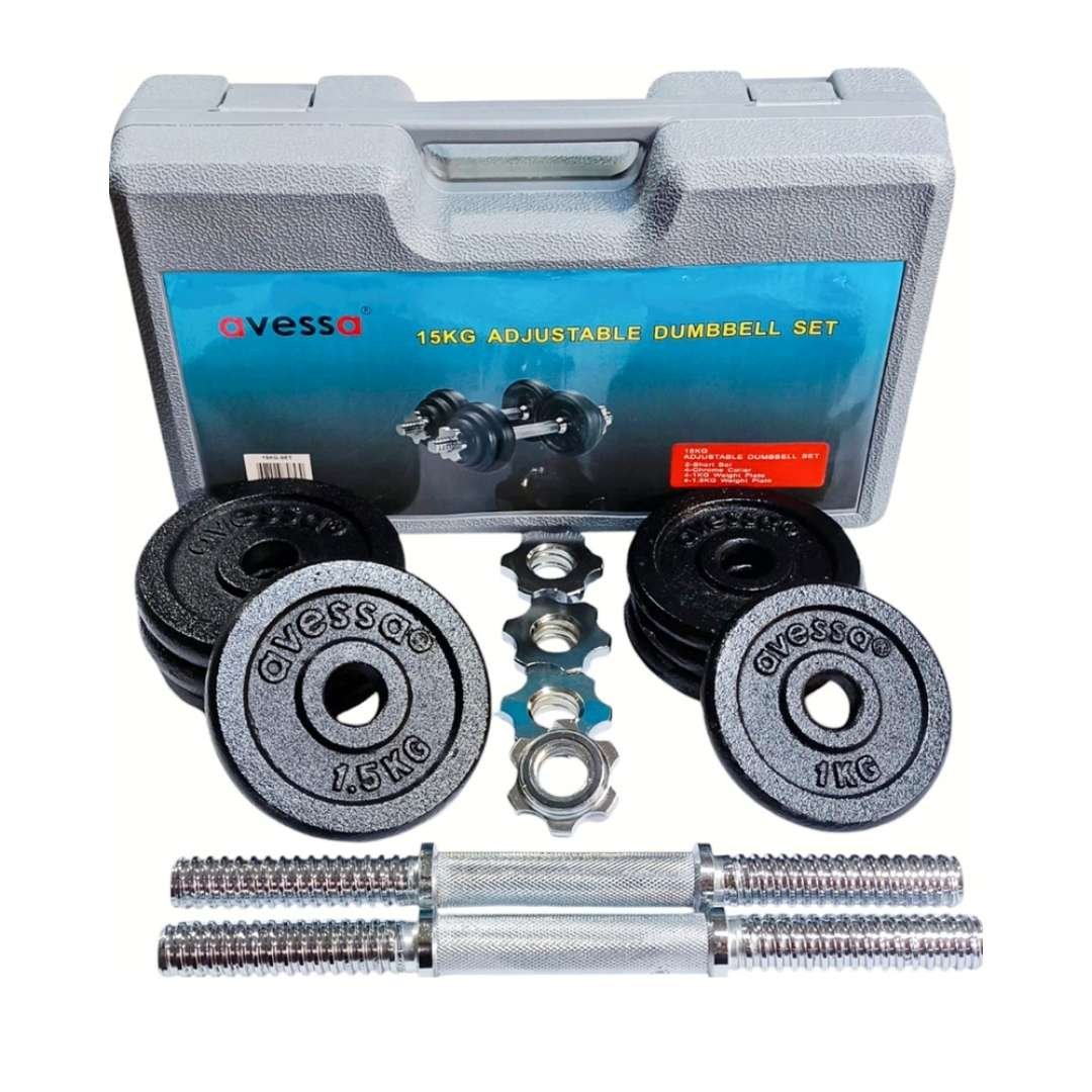 15 KG Set Çantalı Siyah Plaka Set - Görsel 1