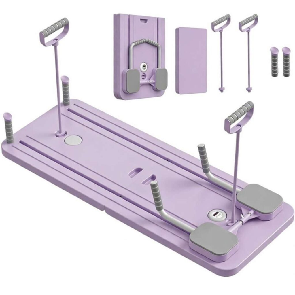 Pilates Reformer Mor , Ev Tipi Pilates Istasyonu Çok Fonksiyonlu Egzersiz Aleti