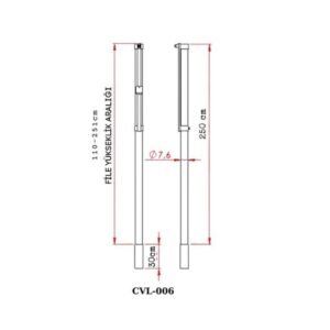 METAL VOLEYBOL DİREĞİ KRİKOLU SİSTEM CVL-006 - Görsel 6