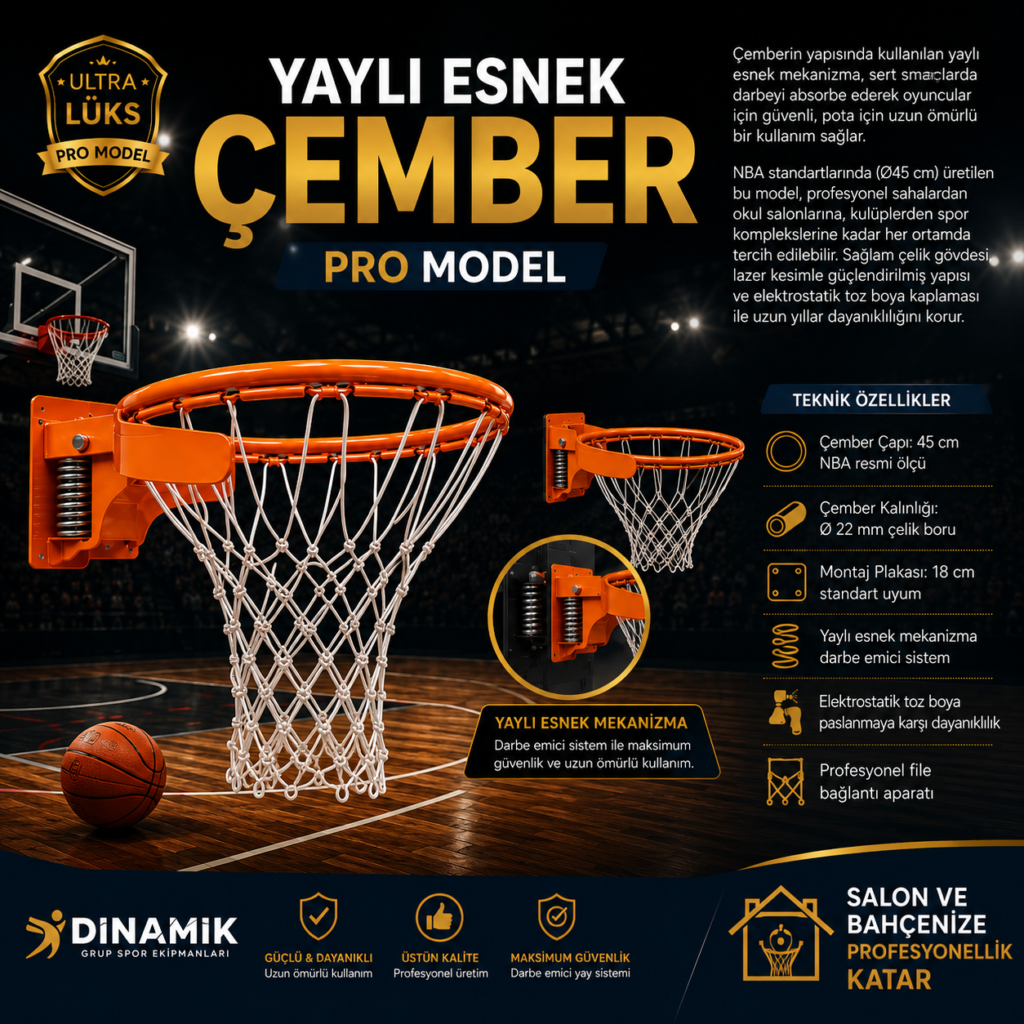Basketbol Pota Çemberi Esnek Elit Model
